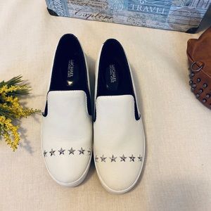 Michael Kors slip on white sneakers